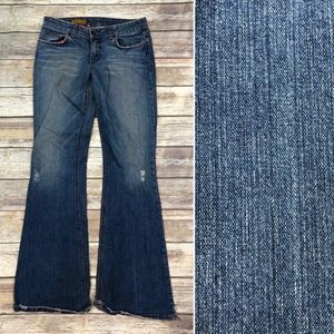 Bartack Mick Distressed Denim Boot Cut Jeans